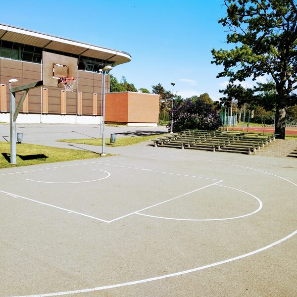 Basketball field next to the guest house